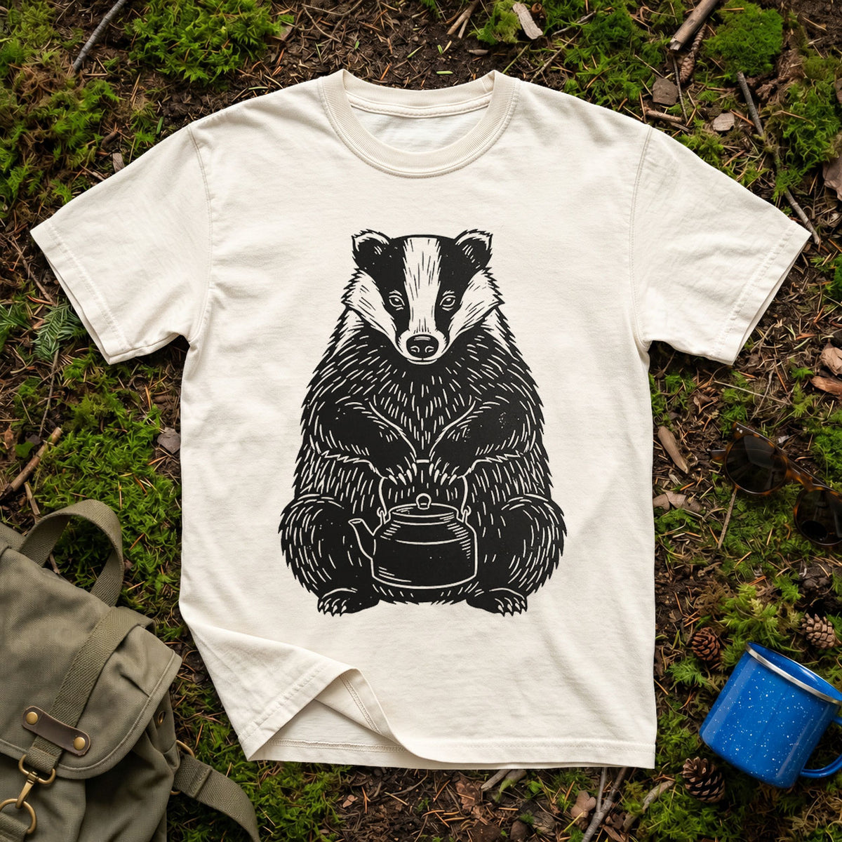 The Camp-Kettle Badger T-Shirt