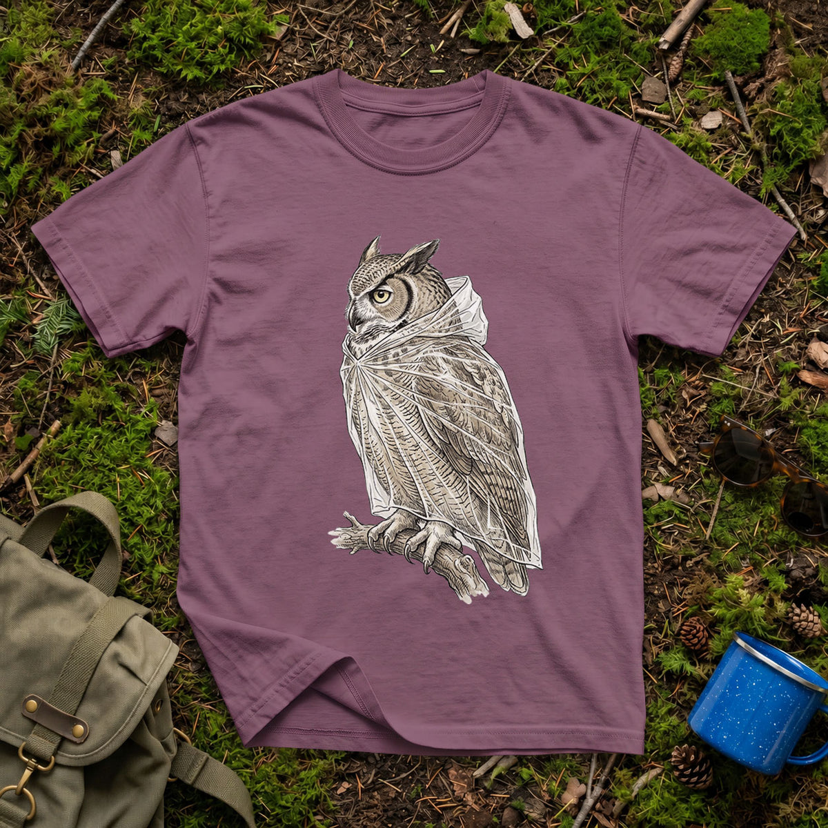 Rain Poncho Owl T-Shirt