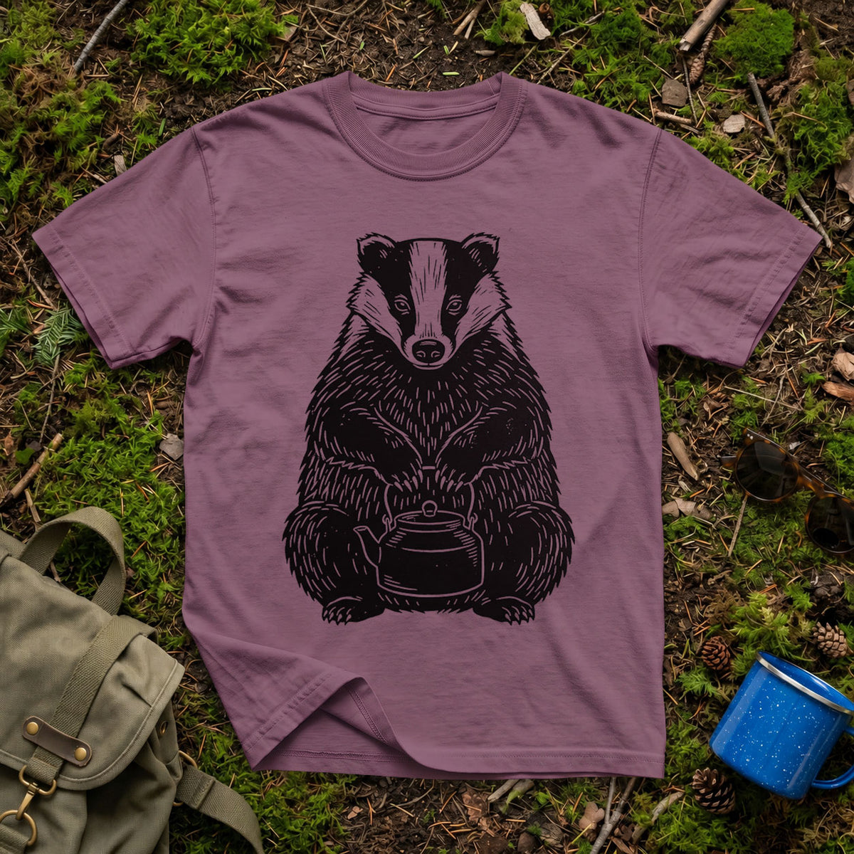 The Camp-Kettle Badger T-Shirt