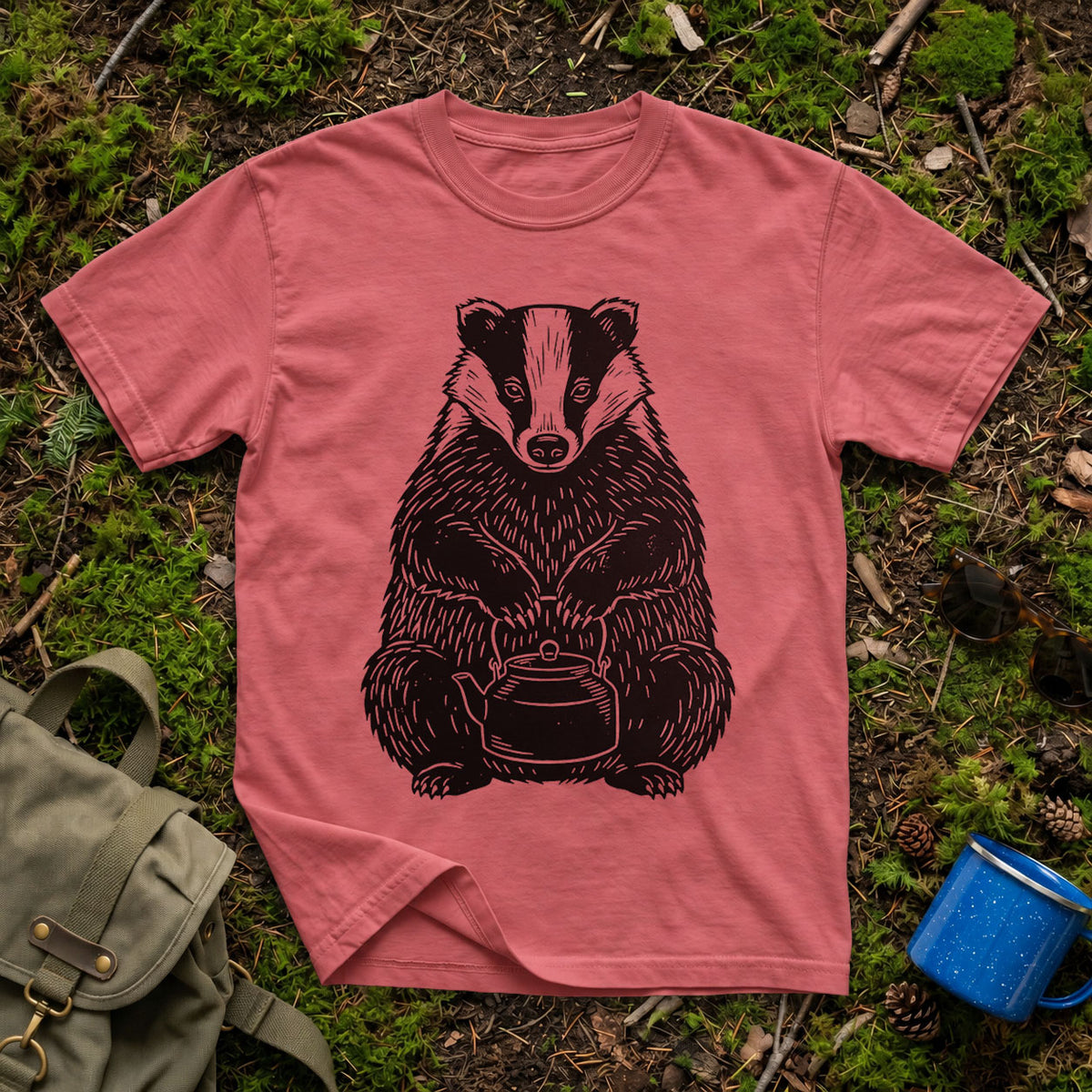 The Camp-Kettle Badger T-Shirt