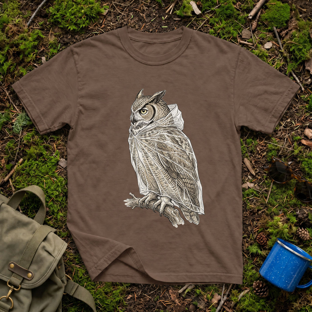 Rain Poncho Owl T-Shirt