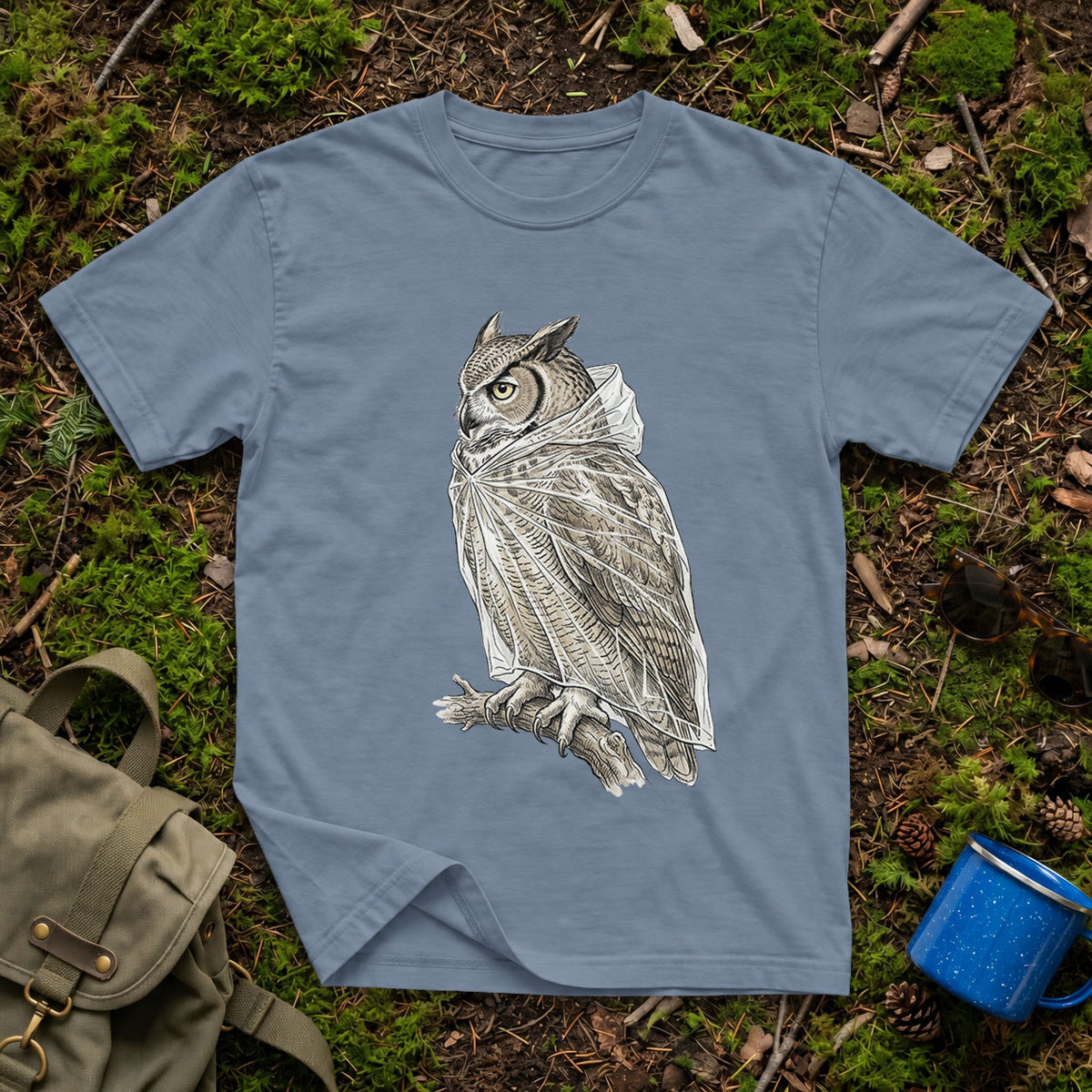 Rain Poncho Owl T-Shirt